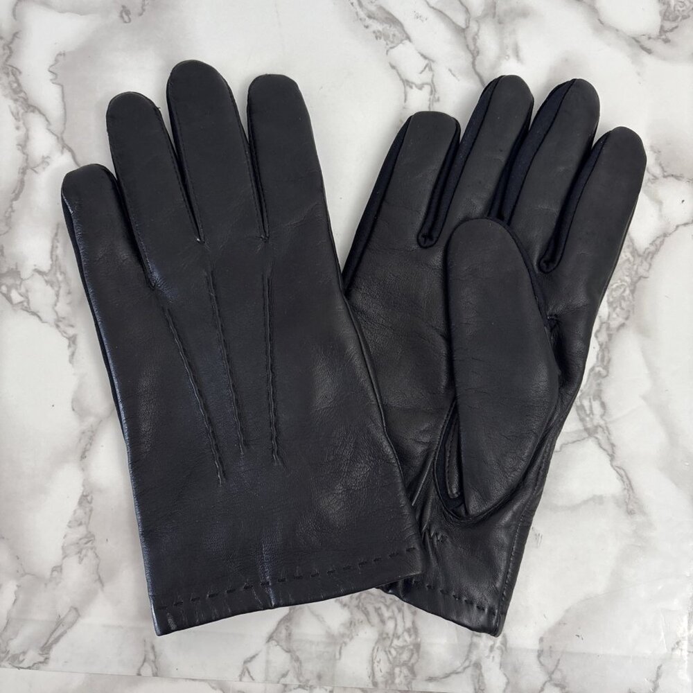 Aris 115 Women's Genuine Leather Gloves Black Sz M/Lg Fleece Lined Style 60399